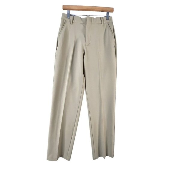 IZOD Boys Bi-Stretch Flat Front Stretch Dress Pant Medium Khaki Size 16 ITFFC00F - Picture 2 of 9
